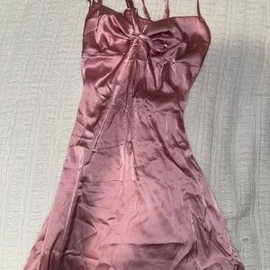 SHEIN Blush Satin Mini Dress